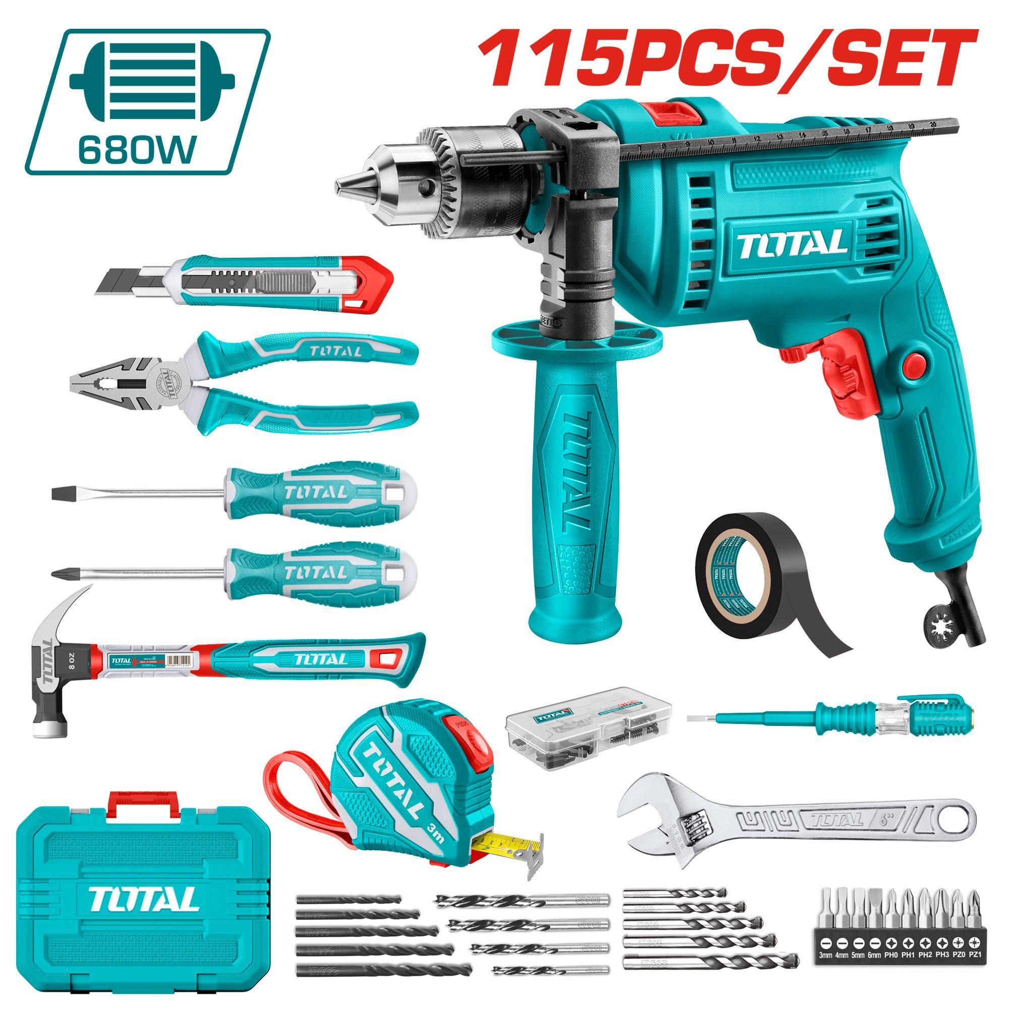 TOTAL 115‑Piece Tool Set (THKTHP1152) — The Ultimate Complete Kit