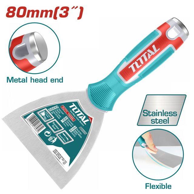 TOTAL THT83806 Putty Knife 80 mm – Precision Finishing Tool