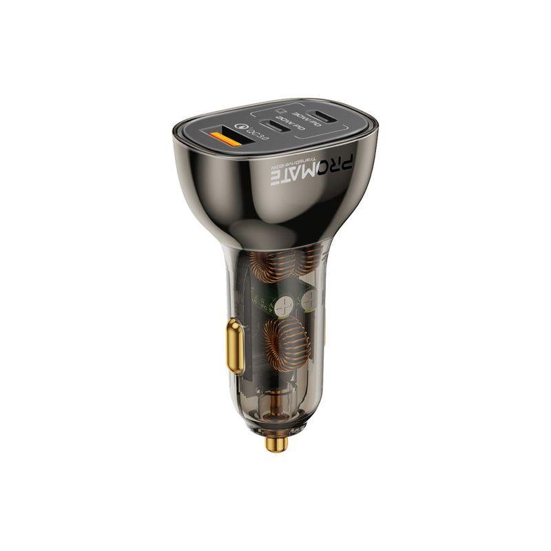TransDrive‑80W – 80W Transparent Multi‑Port Car Charger with QC 3.0 & Power Delivery