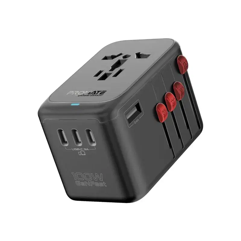 TripMate‑GaN100 – 100W GaNFast™ Multi‑Port Travel Adapter