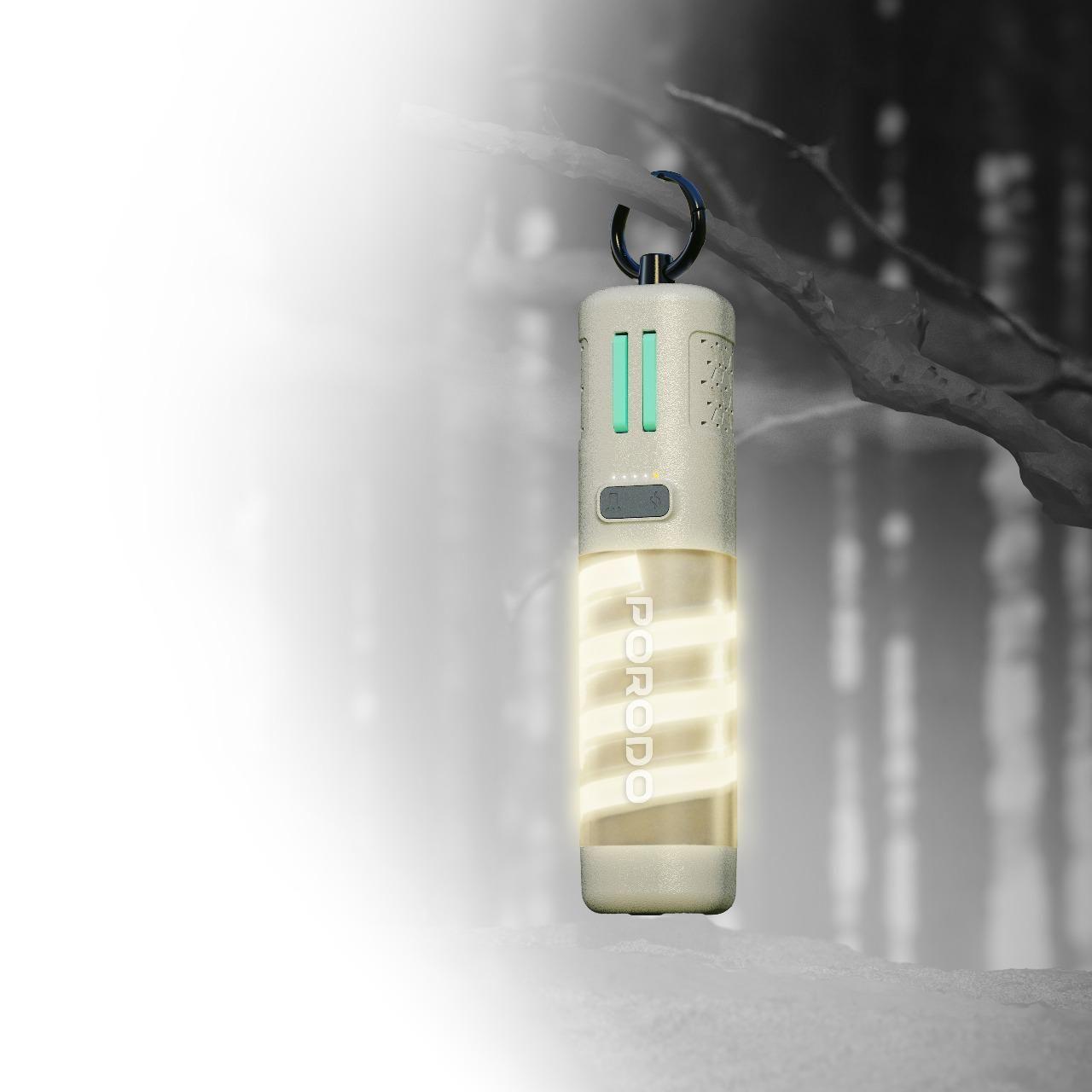 Porodo PDNDC017KH Powerbeam 5000mAh Power Bank with Flashlight & Insect Repellent