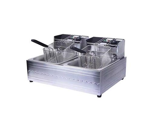 RAF Double Deep Fryer 6L + 6L, 5000W Stainless Steel Commercial Fryer