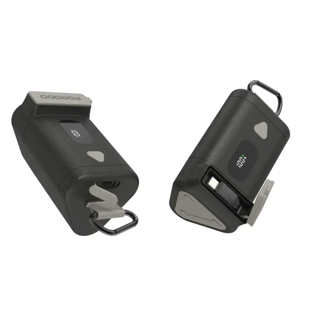 Porodo Power Bank 15000mAh with Type-C Retractable cable- PD-PBFCH069-BK