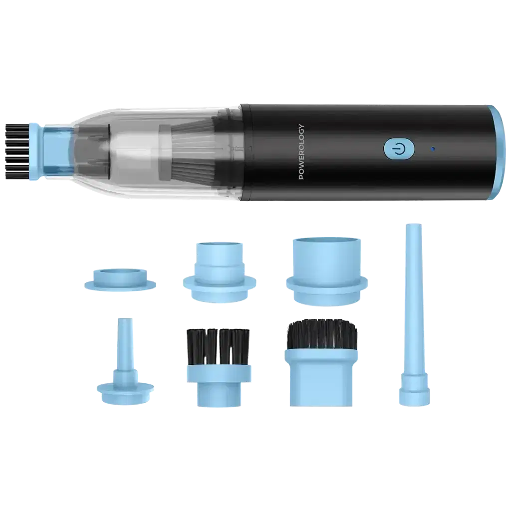 Powerology Turbovac PWLFVD05BK 8-In-1 Handheld Vacuum & Air Duster