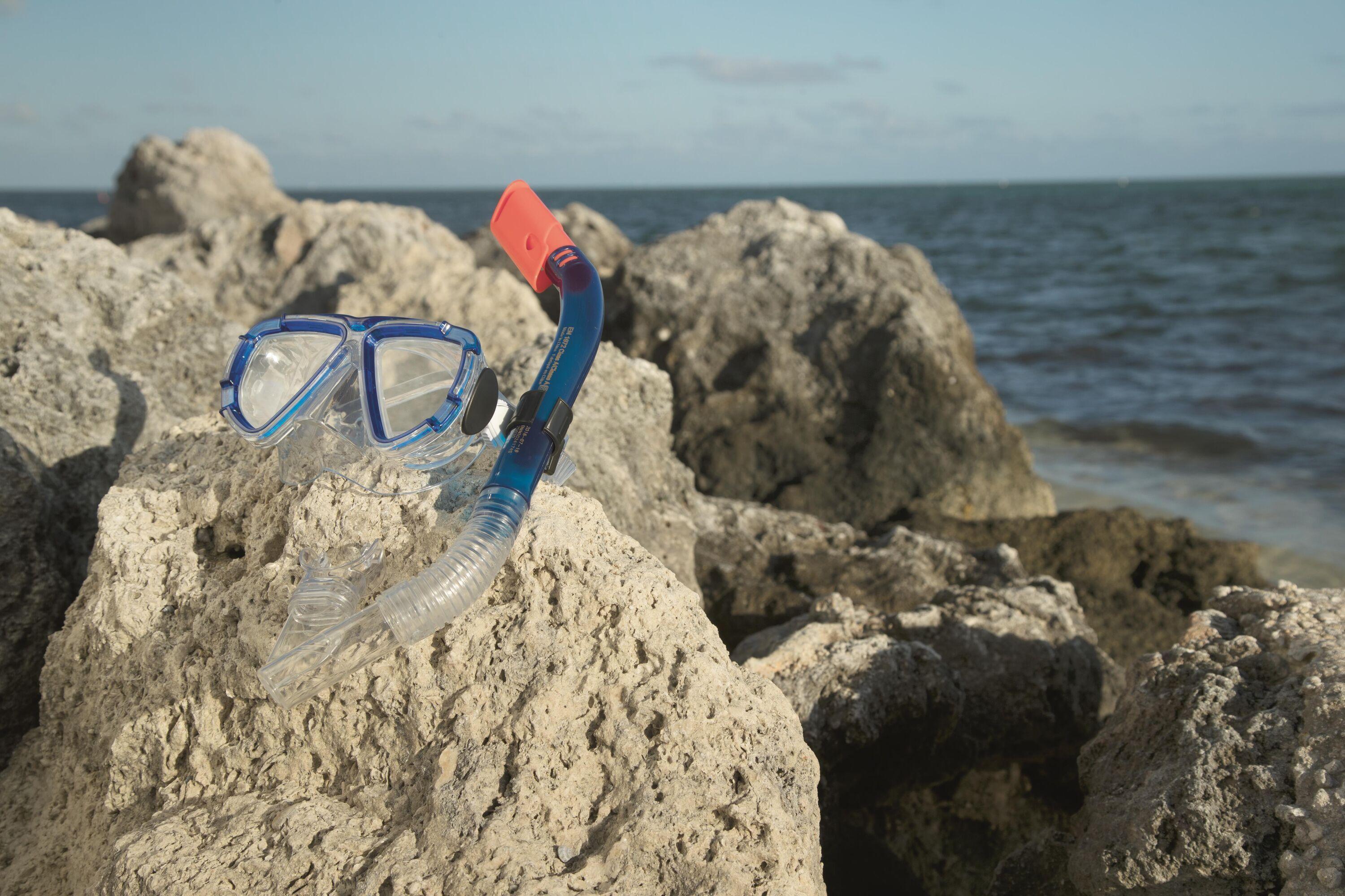 BESTWAY DOMINATOR SNORKEL MASK (Contents:one mask,one snorkel,2 assorted colors) Age 14+