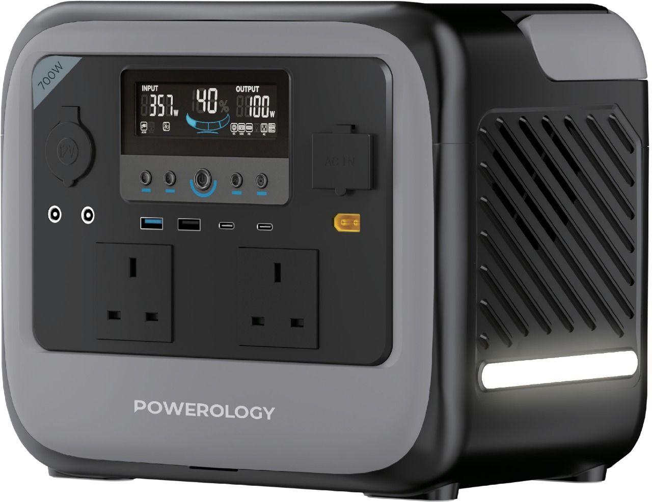 Powerology Pater II Portable Power Station – 700W (PWGC700GY)