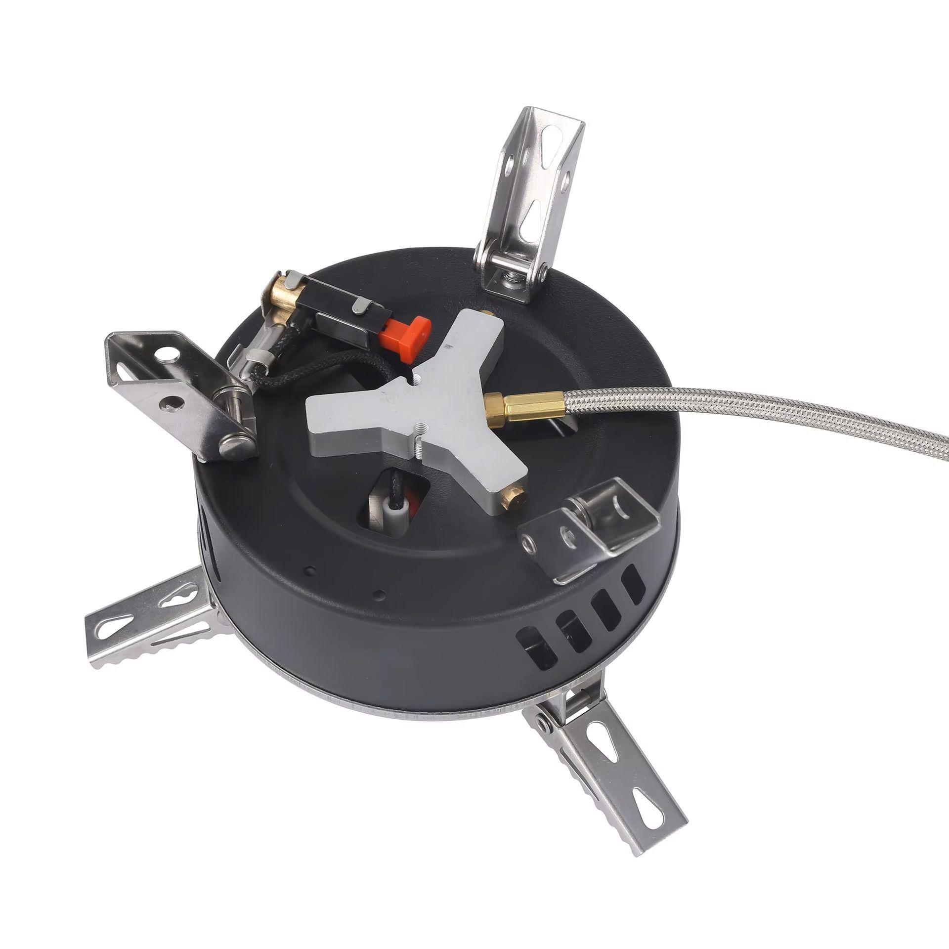 Powerful Five-Burner Camping Gas Stove with Storage Bag – Windproof & Foldable