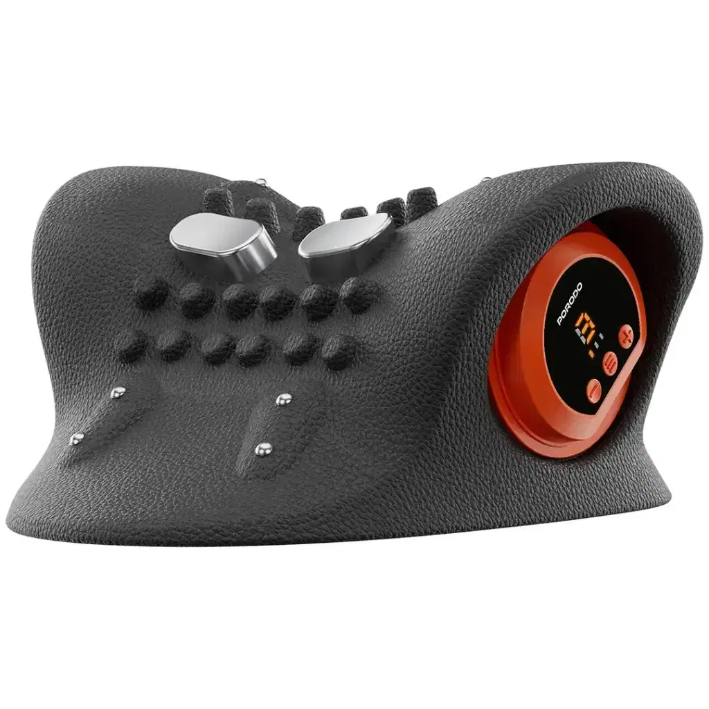 Porodo Lifestyle Tri-Mode Heated Cervical Pillow Massager with Wave Heat & Vibration - PDLFSTBZ02BK