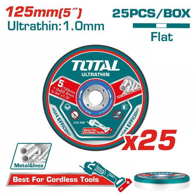 TOTAL 5″ Cutting Disc Set – 25 Pieces (TAC21012525)