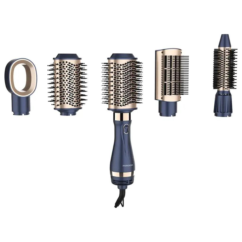 Porodo PDLFST56BUGD 5‑In‑1 Hot Air Brush Styling Set – Multi‑Function Hair Styler