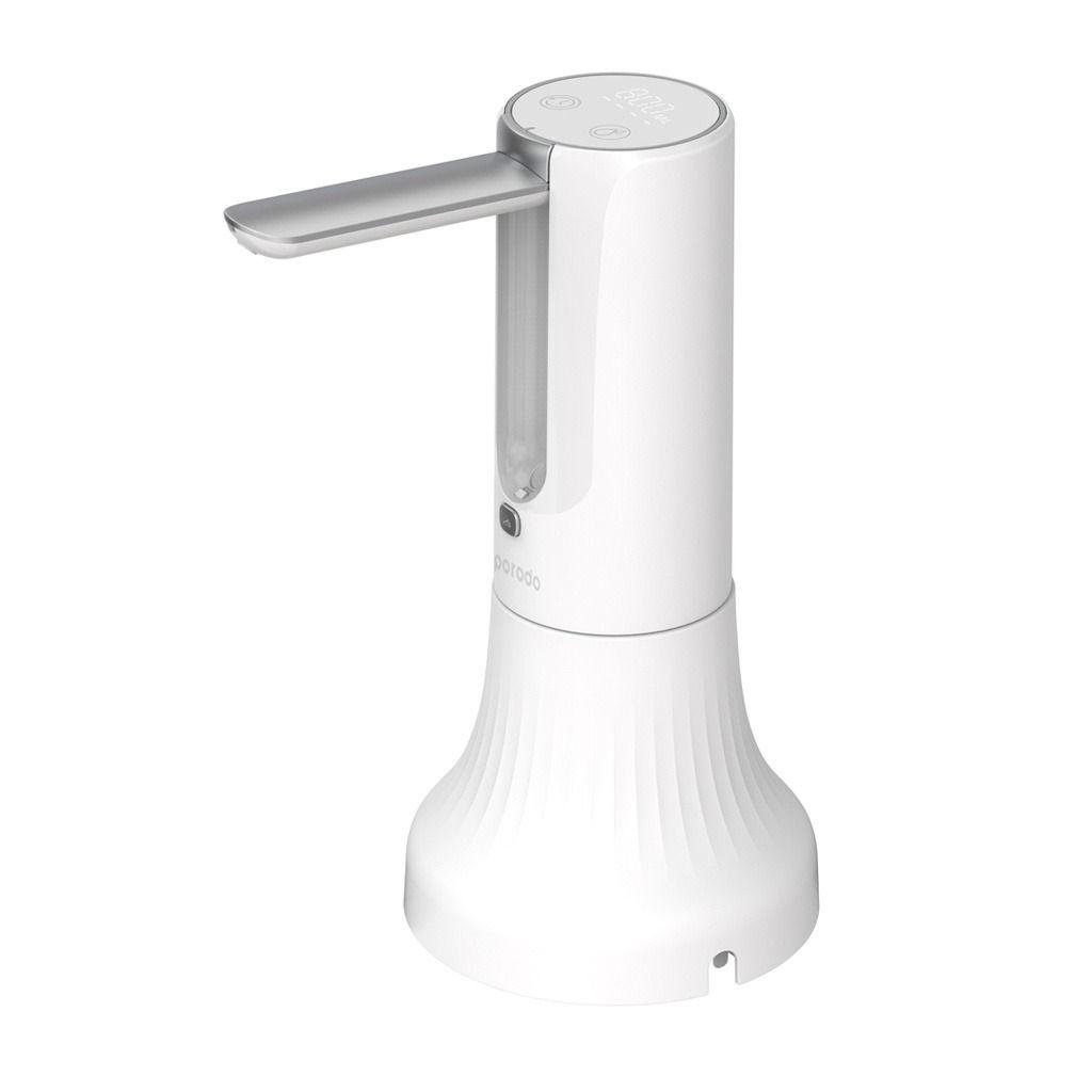 Porodo PD-LFDTWD-WH Lifestyle Bottle & Tabletop Water Pump – Digital Display & Touch Control