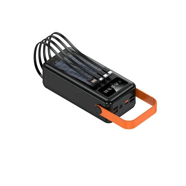 Solar Charger Power Bank , Portable Charger with Dual Outputs & Dual Inputs 4 LEDs Flashlight, 100000mAh