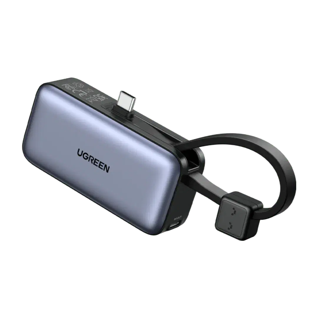 UGREEN 5000mAh Power Bank with Built-in USB-C Cable